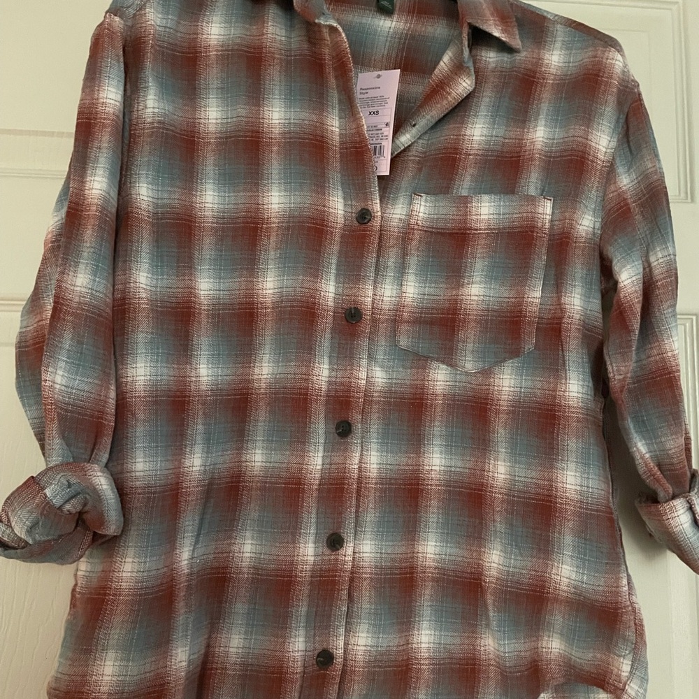 Wild Fable Plaid Button-Up Shirt NWT